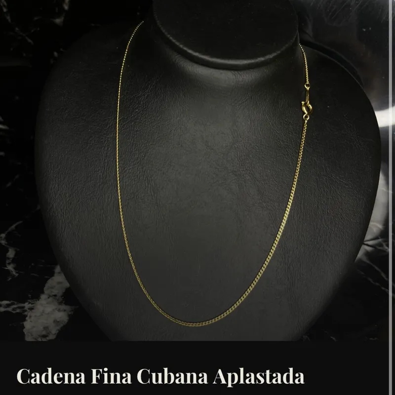 Cadena Fina Cubana Aplastada