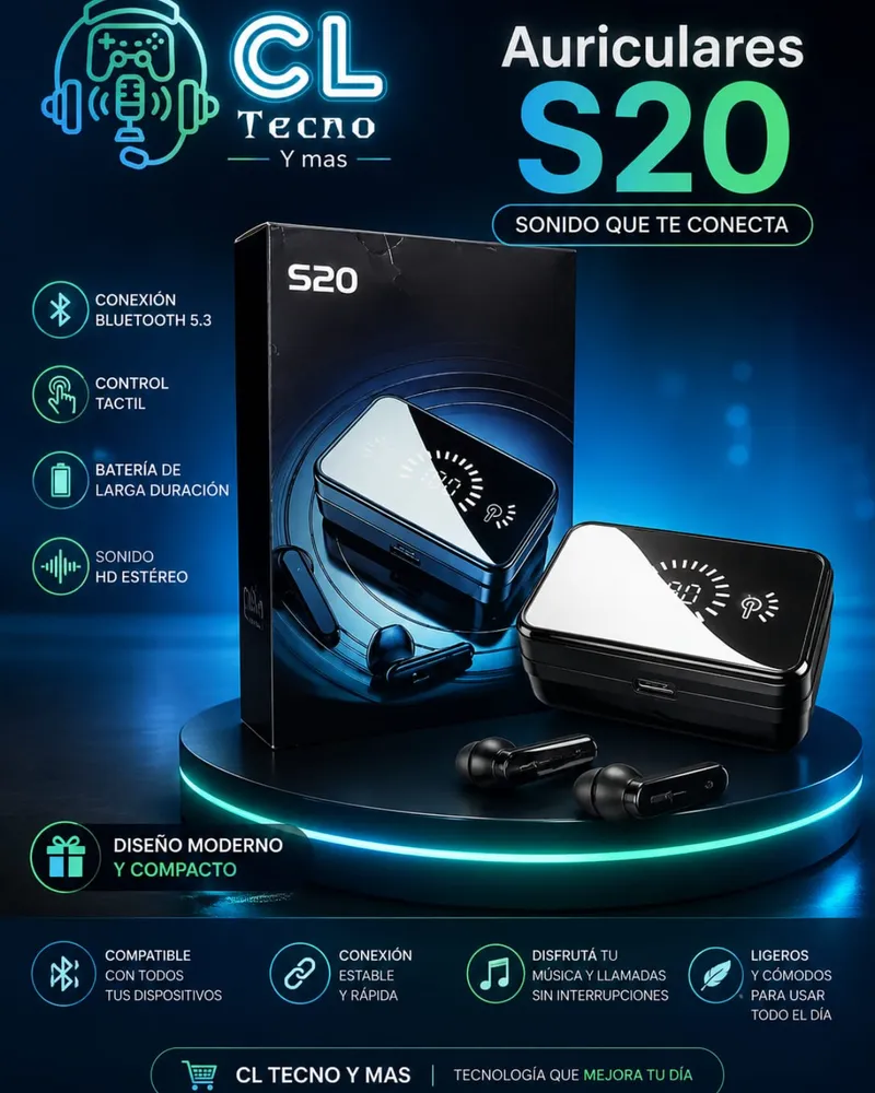Auriculares S20 Espejados