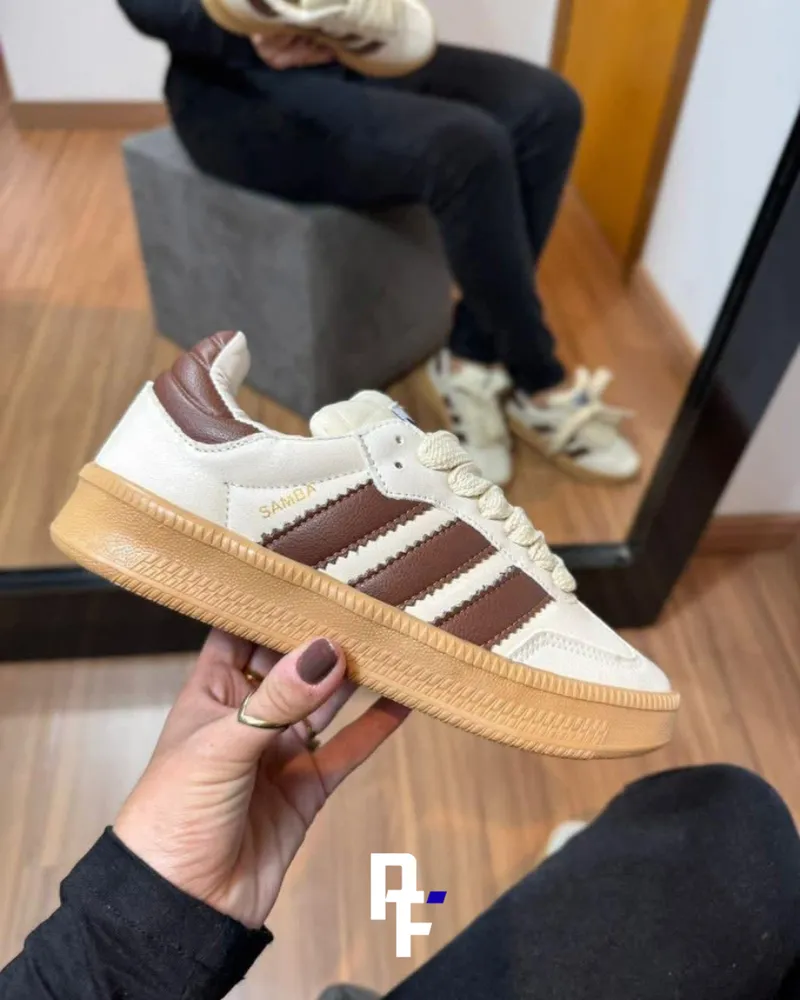 Adidas Samba Blancas Y Choco