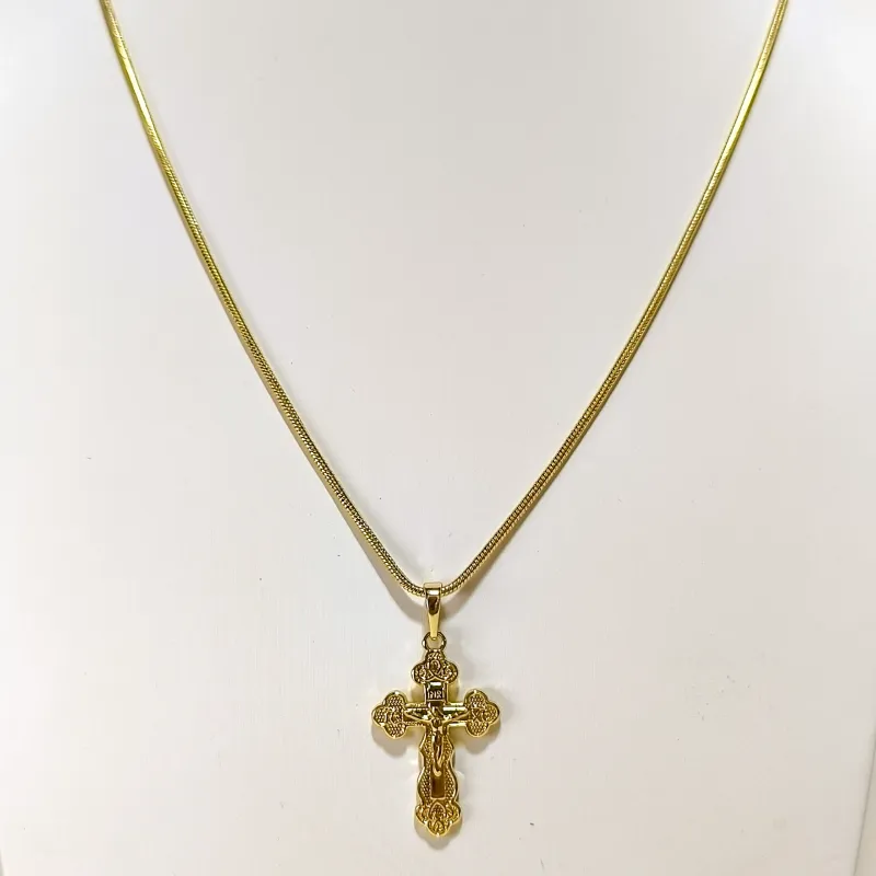 Cadena Cola De Raton Y Dije De Cristo