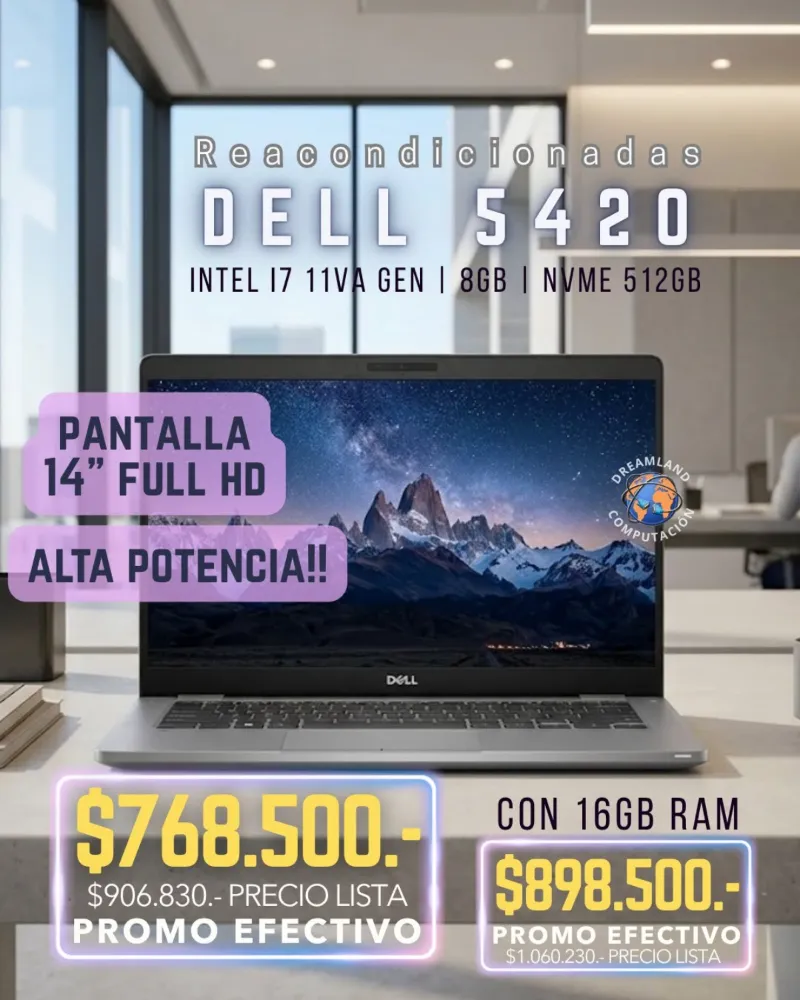 Notebook Dell 5420 i7 11va gen