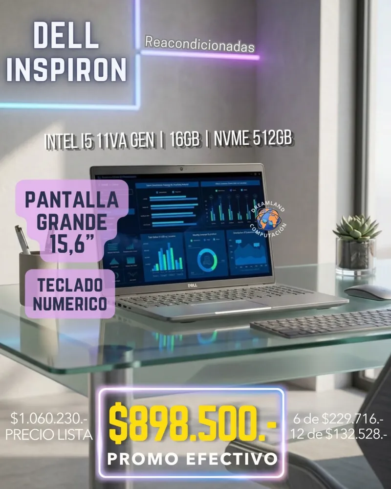 Notebook Dell Inspiron i5 pantalla grande